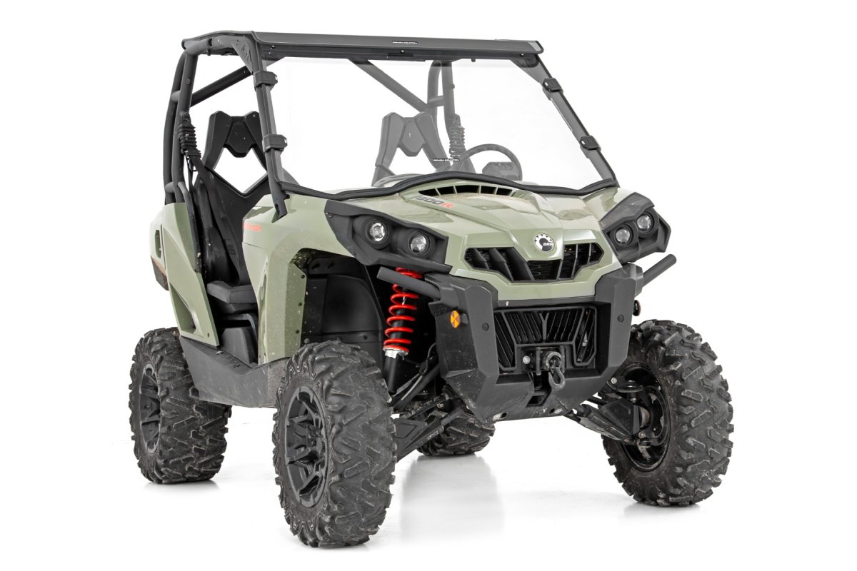 Can-Am Commander Max 1000 Full Windshield - Rough Country - Scratch Resistant - '11-'18
